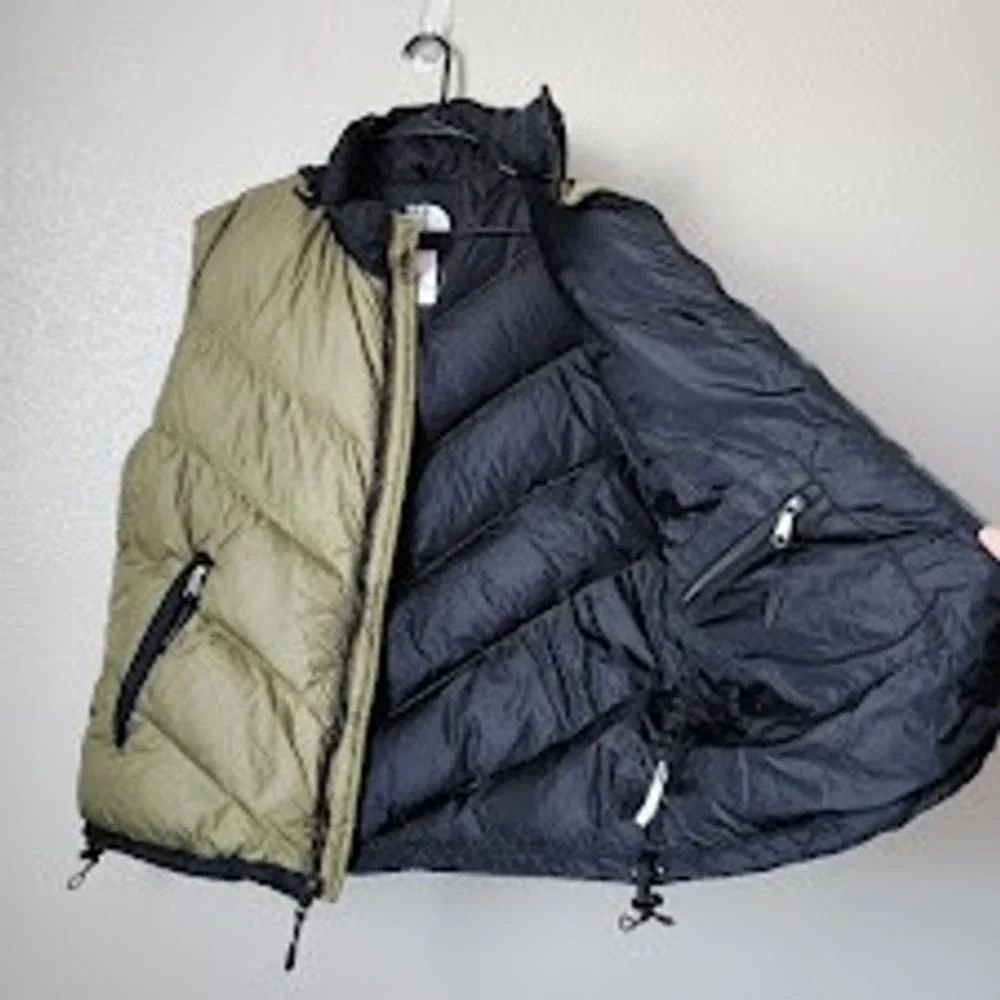 THE NORTH FACE Y2K Nuptse 600 Down Puffer Vest Green‎ Black Gorpcore XXL